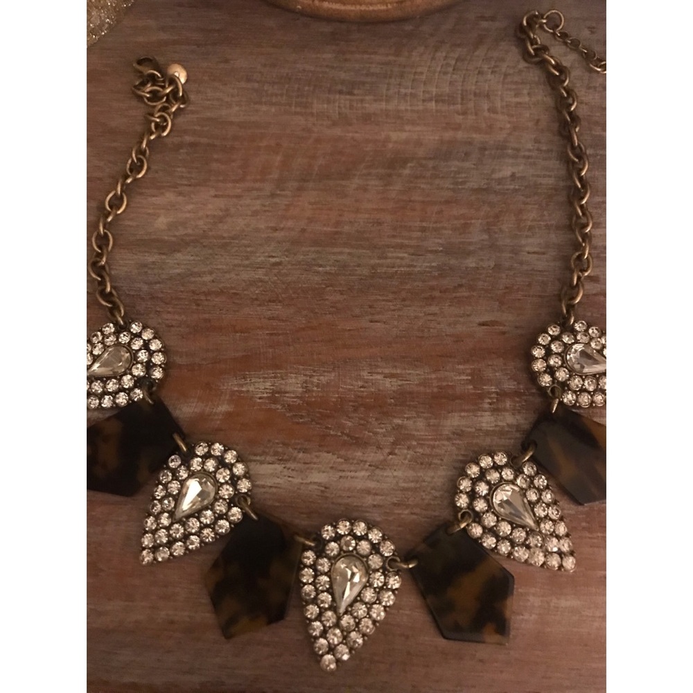 Jcrew tortoise shell statement necklace